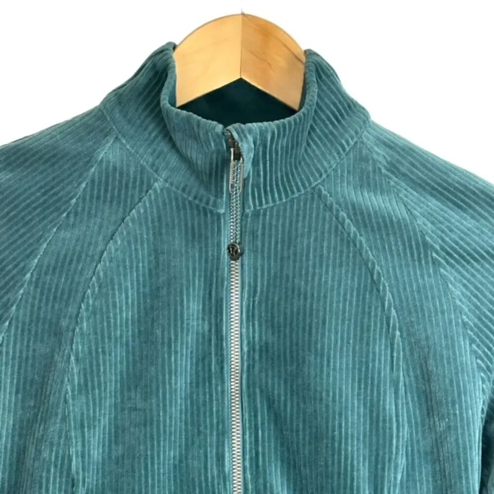 Lululemon Scuba Track Jacket *Velvet Cord Storm Teal